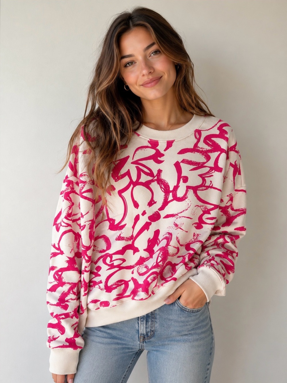 Grace + Karma Crewneck Floral Print Sweatshirt Women’s Size XL NWT